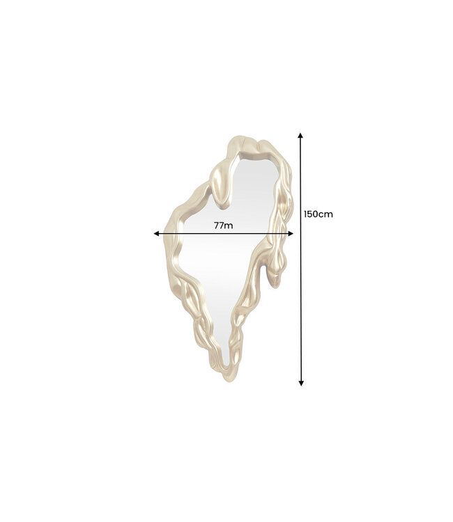 Invicta Interior Wandspiegel FLUIDUM 150cm goud - 48184