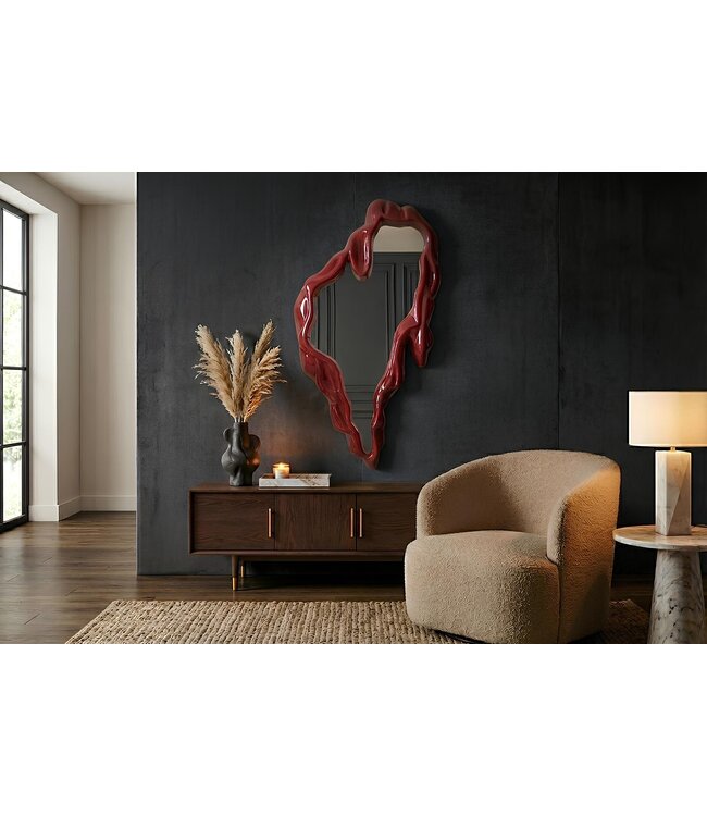 Invicta Interior Wandspiegel FLUIDUM 150cm rood - 48183