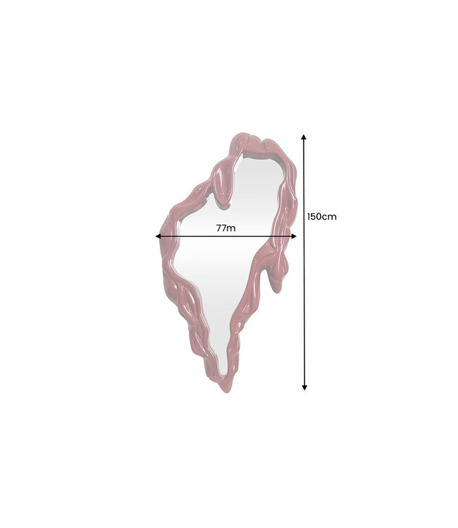 Invicta Interior Wandspiegel FLUIDUM 150cm rood - 48183