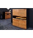 Invicta Interior Highboard GRAND ACACIA 120 cm, acaciahout met natuurlijke rand en LED-verlichting - 44096