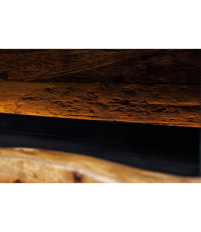 Invicta Interior Highboard GRAND ACACIA 120 cm, acaciahout met natuurlijke rand en LED-verlichting - 44096