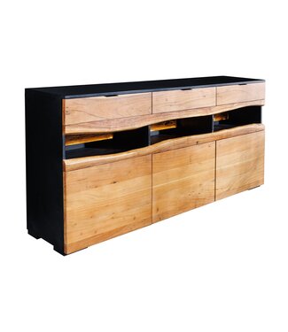 Invicta Interior Dressoir GRAND ACACIA 180 cm, acaciahout, natuurlijke rand met LED-verlichting - 44095