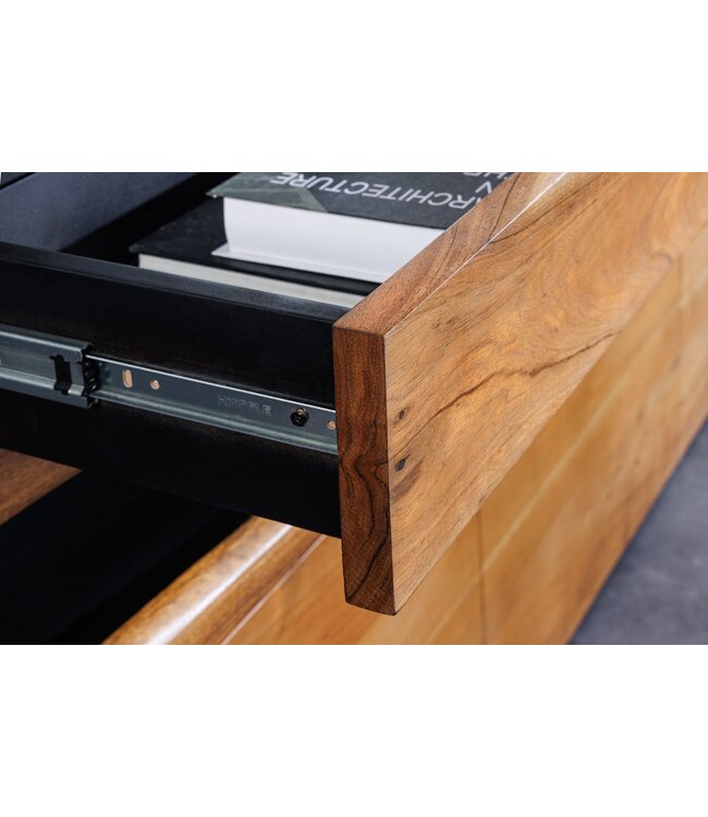 Invicta Interior Dressoir GRAND ACACIA 180 cm, acaciahout, natuurlijke rand met LED-verlichting - 44095