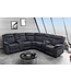 Invicta Interior Cinema fauteuil HOLLYWOD 5-zits met gestructureerde stof, donkergrijs - 47588
