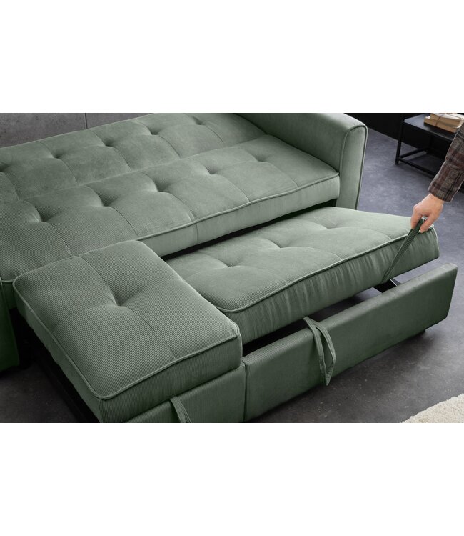 Invicta Interior Slaapbank SMART 180 cm 2-zits, snoergroen - 47593