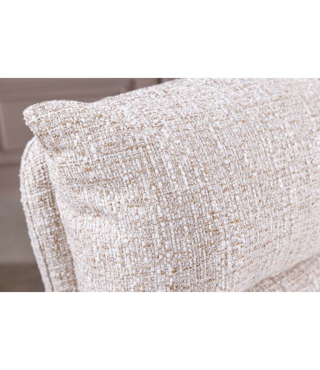 Invicta Interior Draaistoel BIG GEORGE 360° met automatische terugkeerfunctie, gestructureerde stof in champagnegrijs met eikenhouten frame - 47937