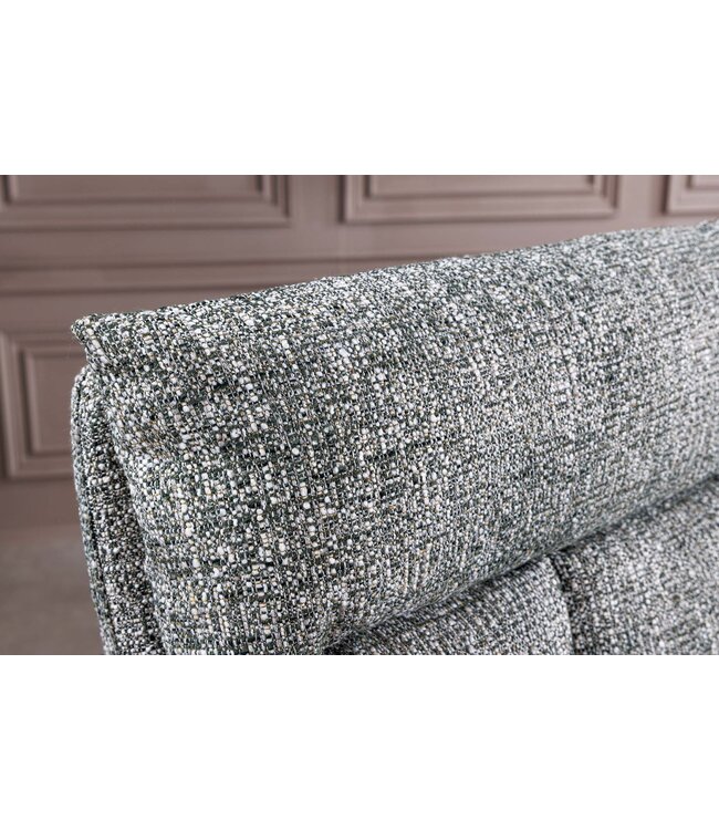 Invicta Interior Draaistoel BIG GEORGE 360° met automatische terugkeerfunctie, groene stof met structuur en eikenhouten frame. - 47938