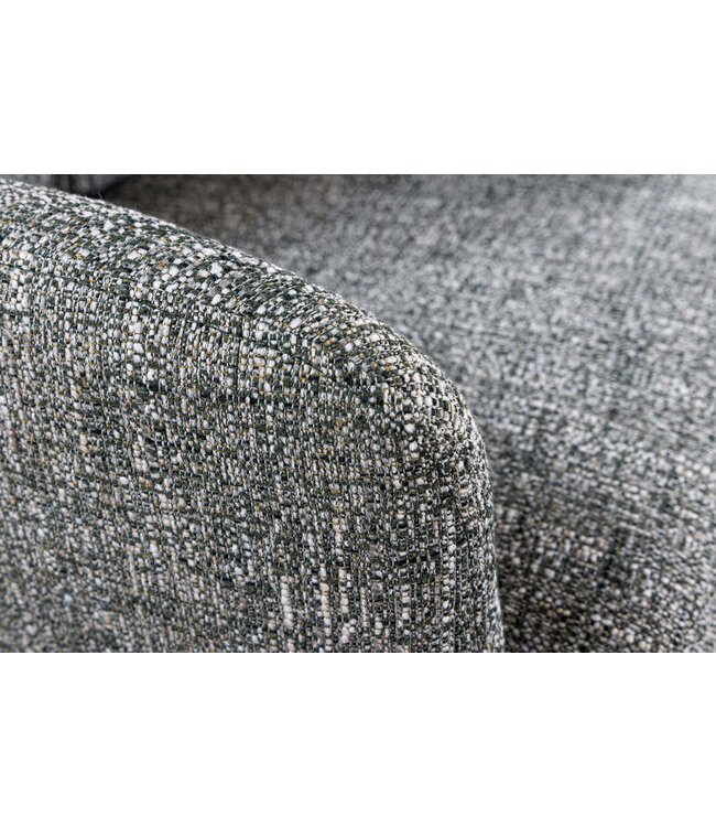 Invicta Interior Draaistoel BIG GEORGE 360° met automatische terugkeerfunctie, groene stof met structuur en eikenhouten frame. - 47938