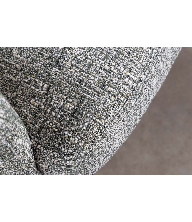 Invicta Interior Draaistoel BIG GEORGE 360° met automatische terugkeerfunctie, groene stof met structuur en eikenhouten frame. - 47938