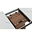 Invicta Interior UNIEKE eettafel 160-200 cm, uitschuifbaar, donker walnoothoutlook, wit keramisch marmeren blad - 47674