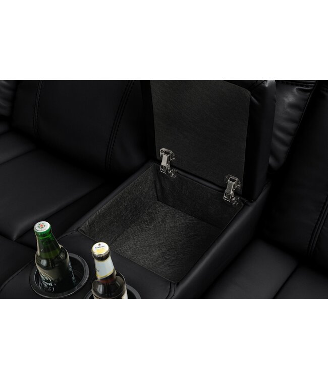 Invicta Interior Cinema fauteuil HOLLYWOD 5-zits kunstleer zwart - 47590