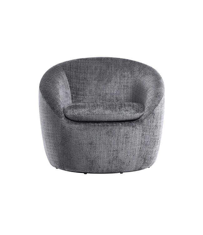 Invicta Interior Fauteuil ALPINE 360° draaibaar, met structuurstof, grijs - 46863