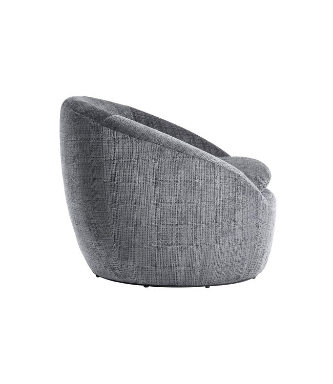 Invicta Interior Fauteuil ALPINE 360° draaibaar, met structuurstof, grijs - 46863