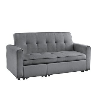 Invicta Interior Slaapbank SMART 180 cm 2-zits, koordgrijs - 47591