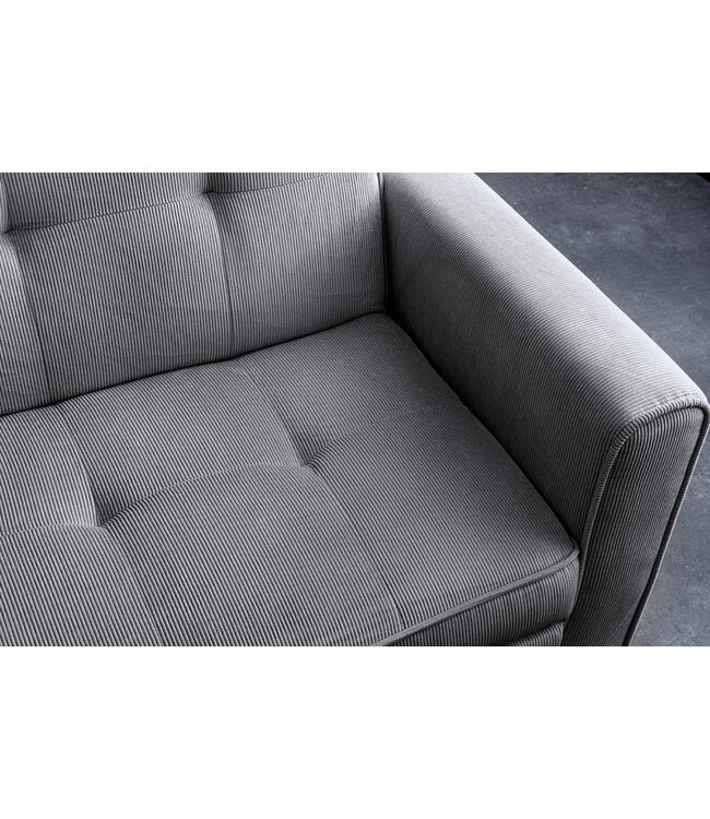 Invicta Interior Slaapbank SMART 180 cm 2-zits, koordgrijs - 47591