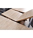 Invicta Interior UNIEKE eettafel 160-200 cm uitschuifbaar eikenhout-look keramisch blad travertin - 47675