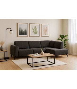 DGB Agenturen Hoekbank Aviano Antraciet 2,5 zits- Bloq67