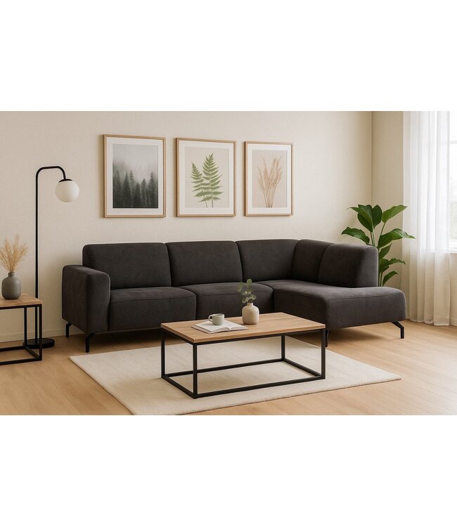 DGB Agenturen Hoekbank Aviano Antraciet 2,5 zits- Bloq67