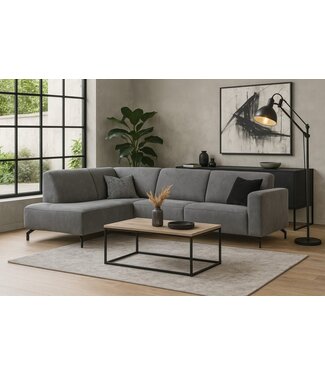 DGB Agenturen Hoekbank Aviano licht grijs 2,5 zits- Bloq167