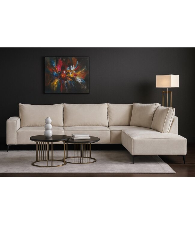 DGB Agenturen Hoekbank Ellie 2.5 zits Beige- Memphis4