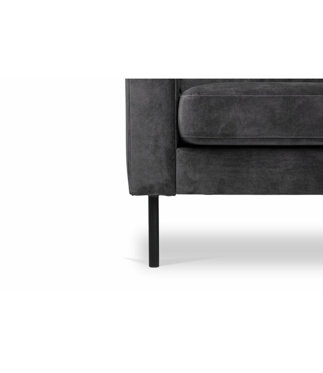 DGB Agenturen Hoekbank Gardolo 2.5 zits velvet antraciet- Adore68
