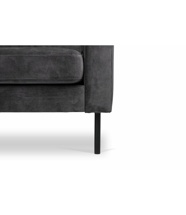 DGB Agenturen Hoekbank Gardolo 2.5 zits velvet antraciet- Adore68