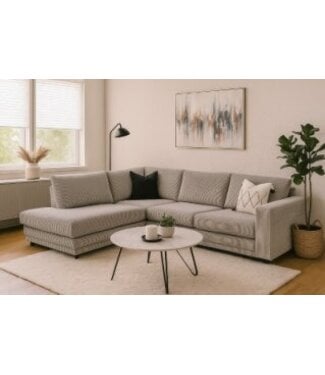 DGB Agenturen Hoekbank Girona 2.5 zits grijs ribstof- Zoom19