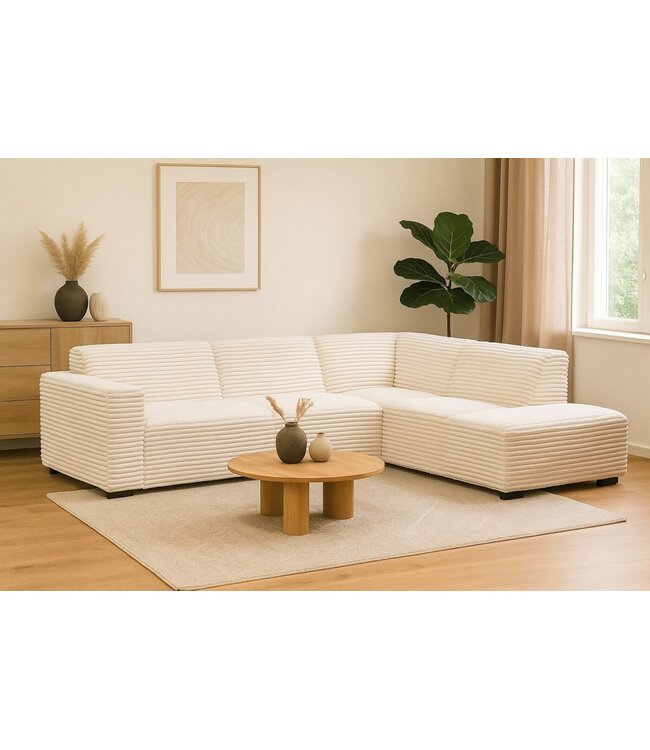 DGB Agenturen Hoekbank Graz 2.5 zits grijs ribstof- Zoom19 - Copy