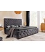 Invicta Interior Bed PARIS 180x200cm Chesterfield-look, fluweelgrijs, met opbergruimte - 45639