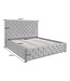 Invicta Interior Bed PARIS 180x200cm Chesterfield-look, fluweelgrijs, met opbergruimte - 45639