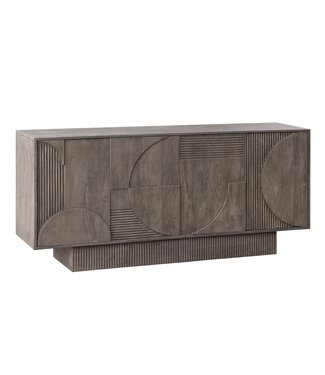 Invicta Interior Dressoir ART DECO 170 cm 3D mangohout grijs - 46801