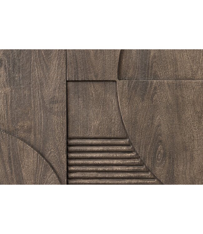 Invicta Interior Dressoir ART DECO 170 cm 3D mangohout grijs - 46801