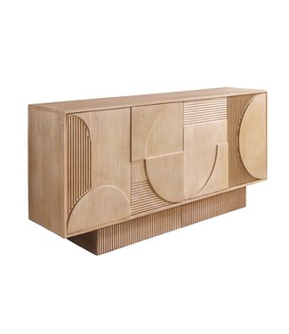 Invicta Interior Dressoir ART DECO 170 cm 3D mangohout naturel wit - 46800