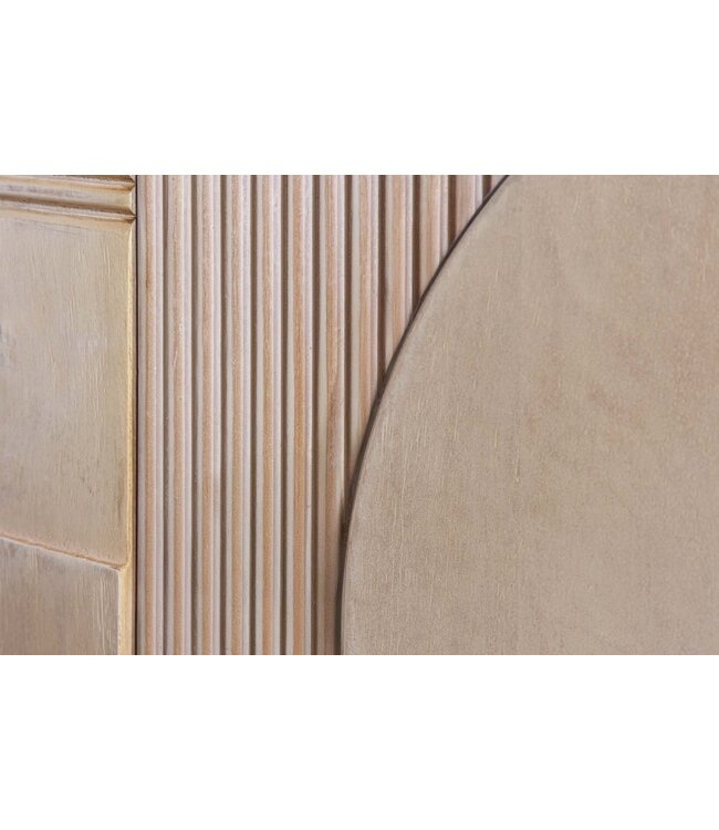 Invicta Interior Dressoir ART DECO 170 cm 3D mangohout naturel wit - 46800