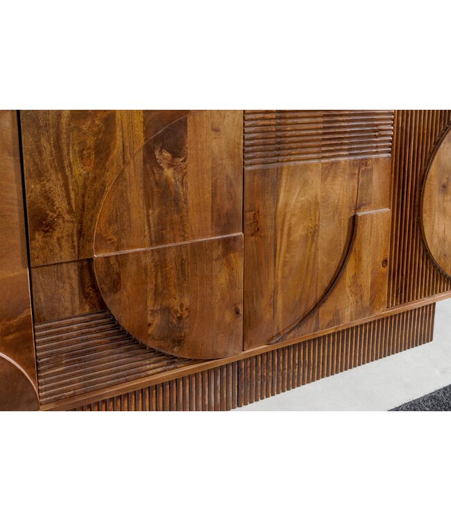 Invicta Interior Dressoir ART DECO 170 cm 3D mangohout bruin - 46802