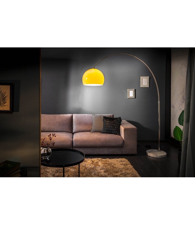 Invicta Interior Vloerlamp BIG BOW 175-205cm oranje met marmeren voet - 20747