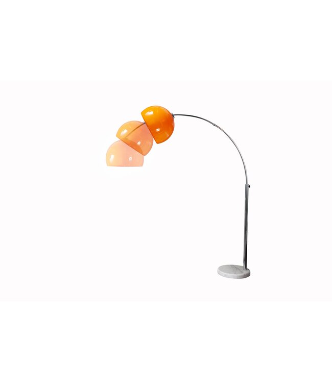 Invicta Interior Vloerlamp BIG BOW 175-205cm oranje met marmeren voet - 20747