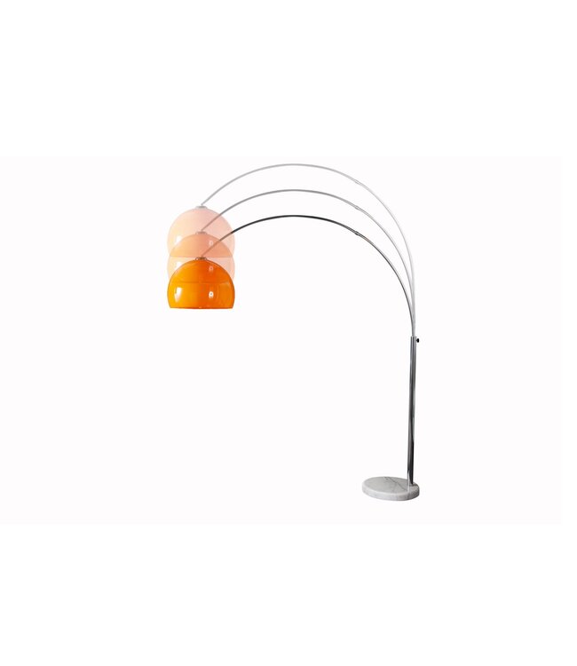 Invicta Interior Vloerlamp BIG BOW 175-205cm oranje met marmeren voet - 20747