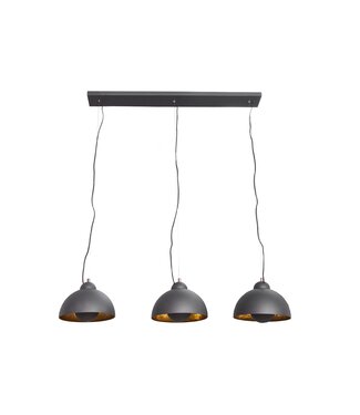 Invicta Interior Hanglamp STUDIO 3s zwart goud - 36228