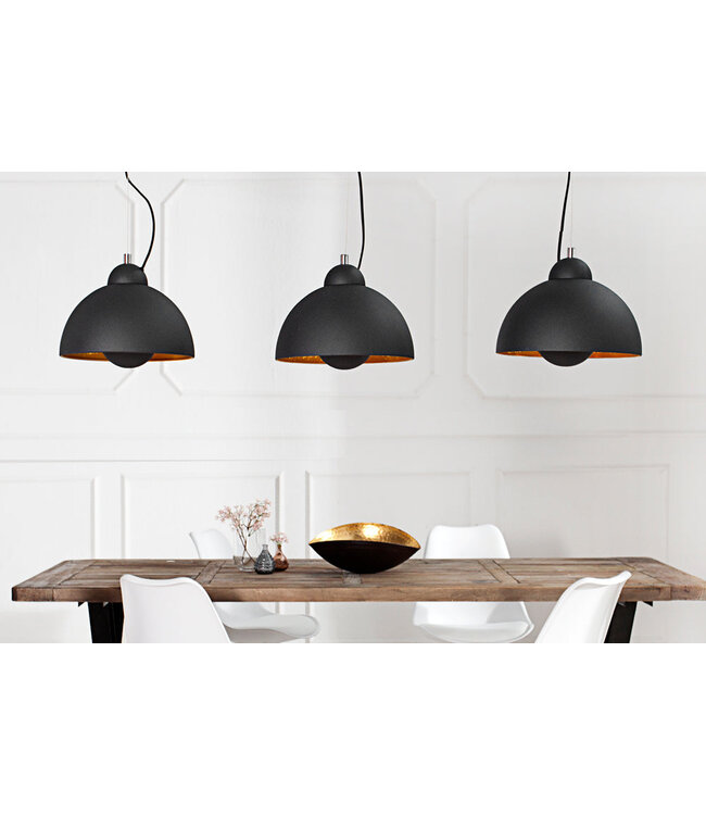 Invicta Interior Hanglamp STUDIO 3s zwart goud - 36228