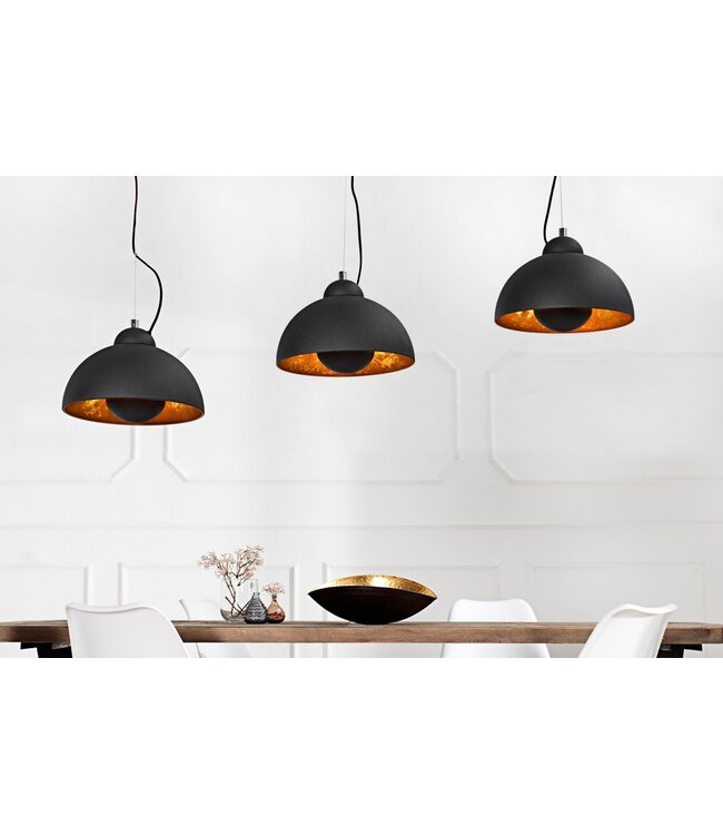 Invicta Interior Hanglamp STUDIO 3s zwart goud - 36228