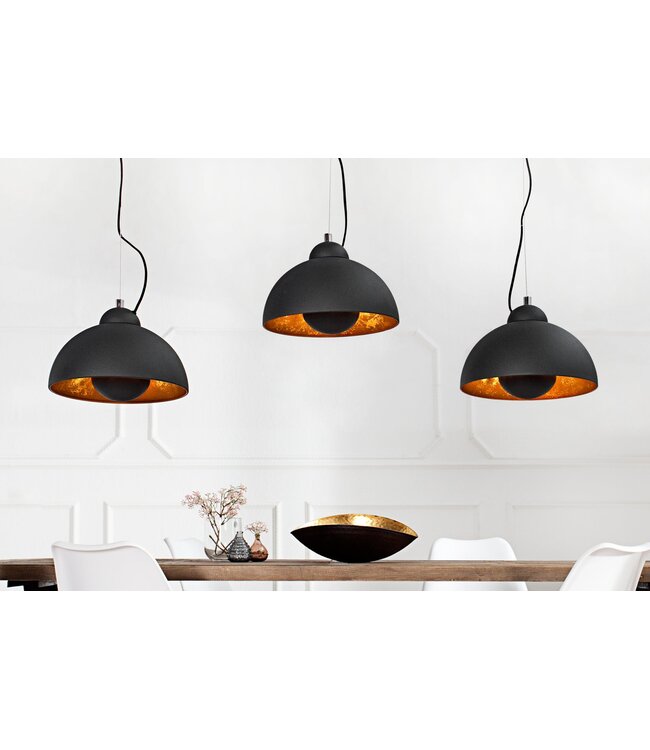 Invicta Interior Hanglamp STUDIO 3s zwart goud - 36228