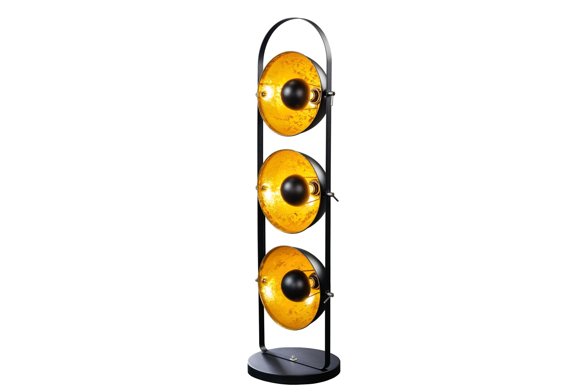 Vloerlamp STUDIO 130cm 3s zwart goud - 22968