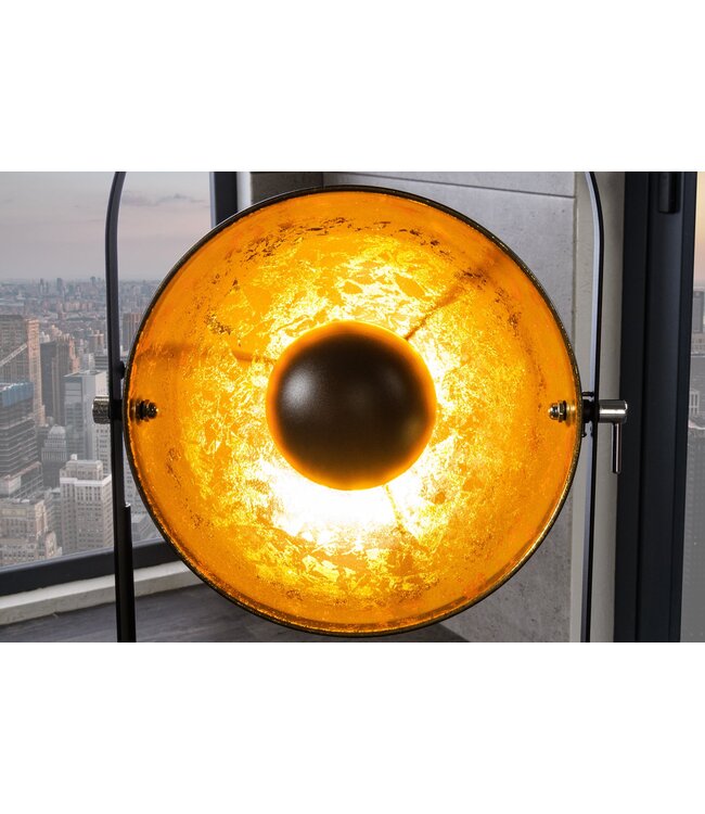 Invicta Interior Vloerlamp STUDIO 130cm 3s zwart goud - 22968