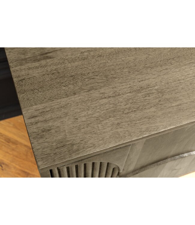 Invicta Interior TV-meubel ART DECO 200cm 3D mangohout grijs - 46804