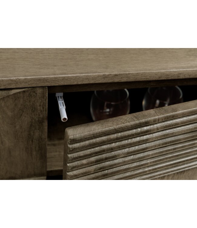 Invicta Interior TV-meubel ART DECO 200cm 3D mangohout grijs - 46804