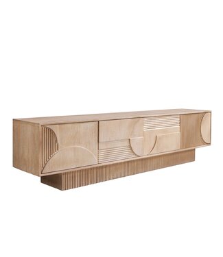 Invicta Interior TV-meubel ART DECO 200cm 3D mangohout naturel wit - 46803