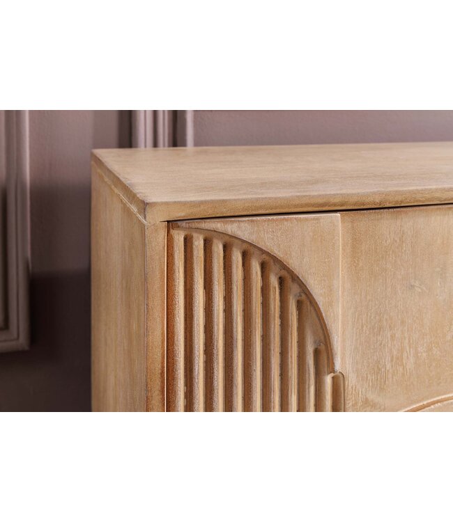 Invicta Interior TV-meubel ART DECO 200cm 3D mangohout naturel wit - 46803