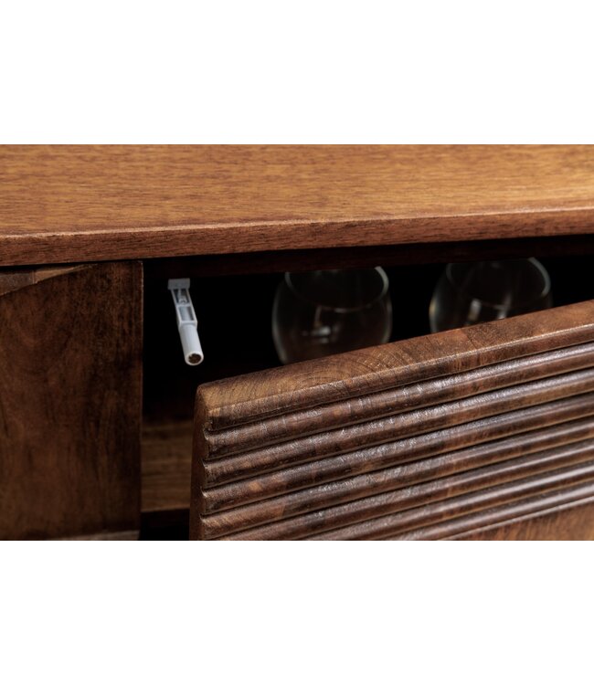 Invicta Interior TV-paneel Art Deco 200 cm 3D mangohout bruin - 46805