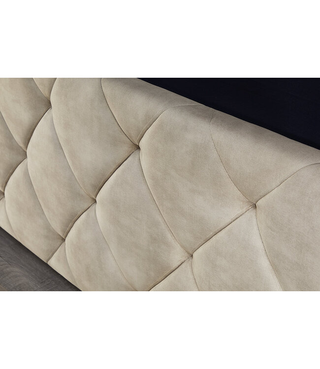 Invicta Interior Bed ELYSIUM 180x200cm fluweel champagnebeige met opbergruimte - 45920